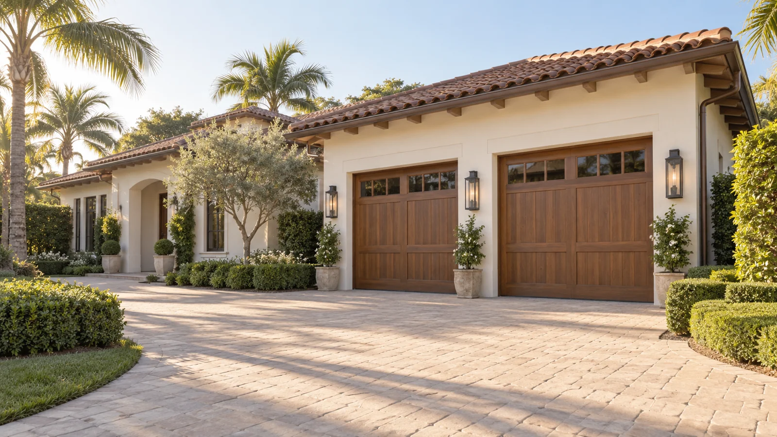 Garage door design and equipment illustration