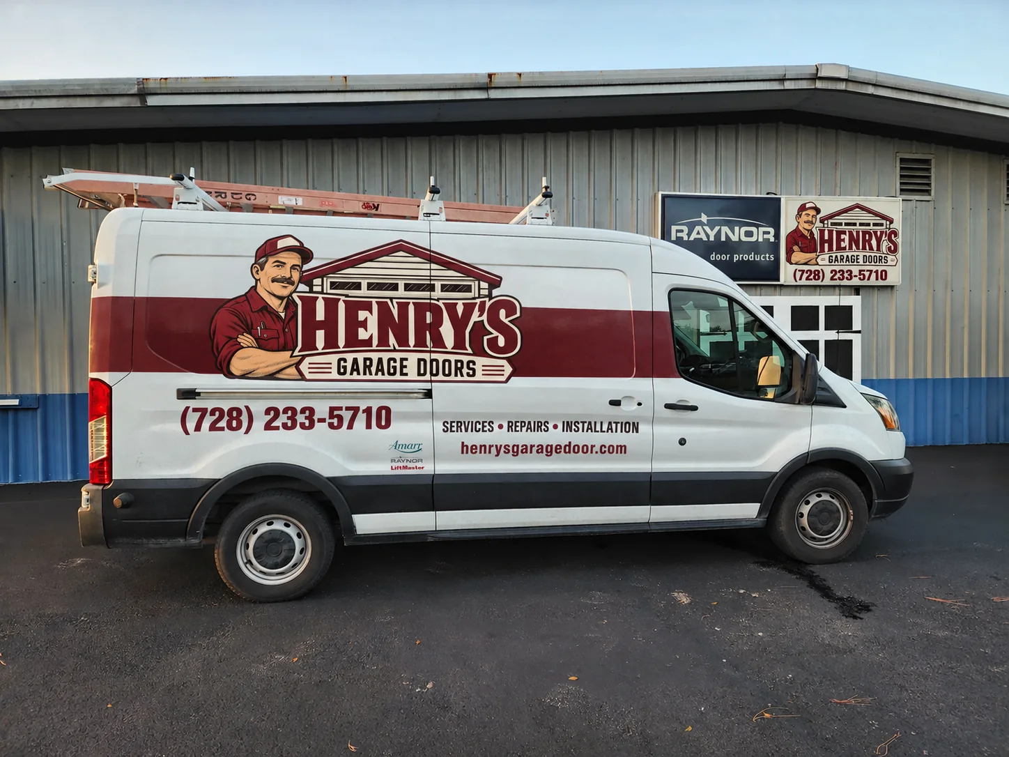 Henry's Garage Doors vehicle branding